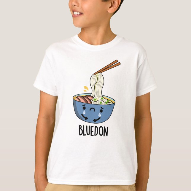Blue-don Funny Udon Pun  T-Shirt (Vorderseite)