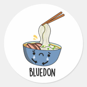 Blue-don Lustiger Udon-Wortwitz Runder Aufkleber