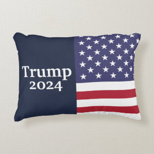 Blue Donald Trump 2024 American Flag Dekokissen