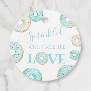 Blue Donut Baby Sprinkle Classic Round Sticker Geschenkanhänger