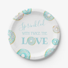 Blue Donut Baby Sprinkle Papierplatte Pappteller