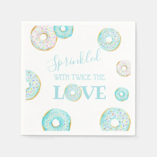 Blue Donut Baby Sprinkle Papierplatte Serviette