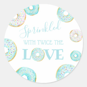 Blue Donut Baby Sprinkle Runder Aufkleber