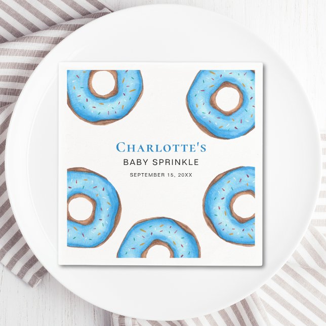 Blue Donut Baby Sprinkle Serviette (Von Creator hochgeladen)