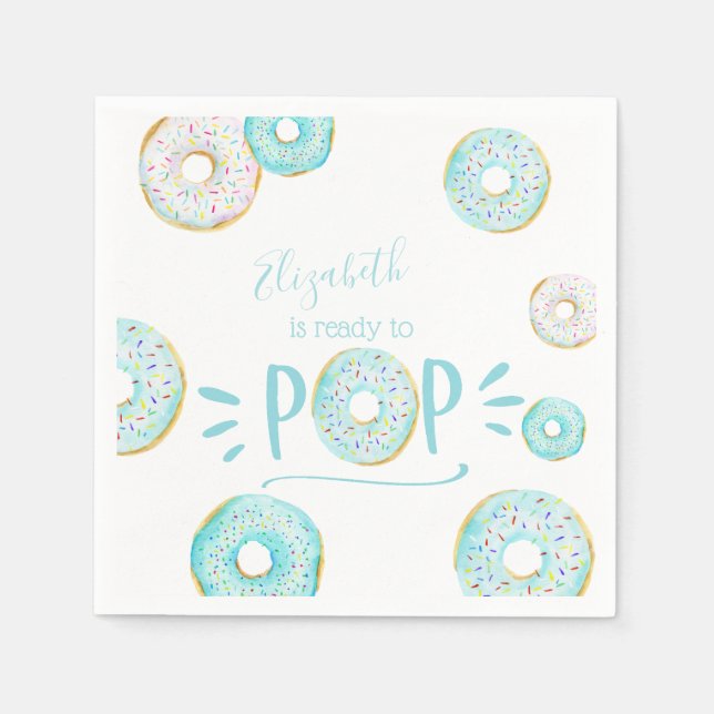 Blue Donut Baby Sprinkle Serviette (Vorderseite)
