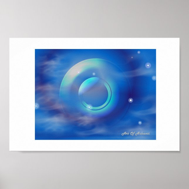 Blue Donut Poster (Vorne)
