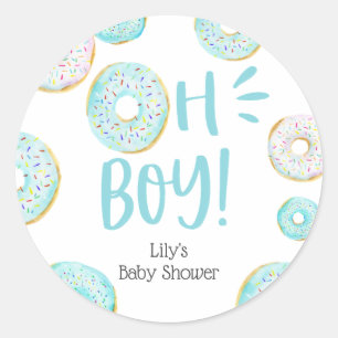 Blue Donuts Baby Sprinkle Runder Aufkleber