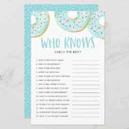 Blue Donuts, die Mama Best Baby Shower Game kennen