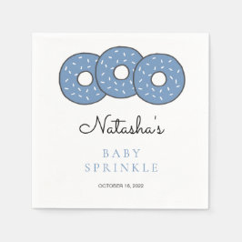 Blue Donuts Illustration Kinderdusche Sprinkle Serviette