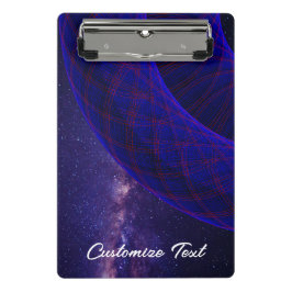 Blue Donuts in der Mini-Zwischenablage im Weltraum Mini Klemmbrett