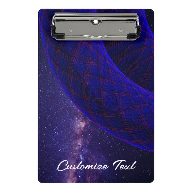 Blue Donuts in der Mini-Zwischenablage im Weltraum Mini Klemmbrett (Vorderseite)