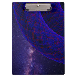 Blue Donuts In Outer Space Geometric Clipboard Klemmbrett