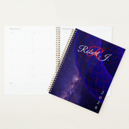 Blue Donuts In Outer Space Geometric Planner Planer