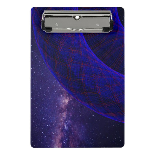 Blue Donuts In Outer Space Mini Clipboard Mini Klemmbrett (Vorderseite)