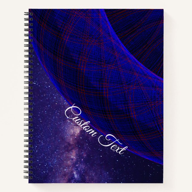 Blue Donuts In Outer Space Spiral Notebook Notizbuch (Vorderseite)