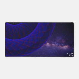 Blue Donuts in Space Geometric Mouse Pad Mat Schreibtischunterlage