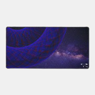 Blue Donuts in Space Geometric Mouse Pad Mat Schreibtischunterlage
