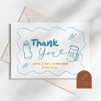 Blue Doodle Baby wird gebrauen Dankeschön Card