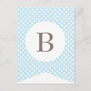 Blue Dot Baby Boy Party Flag Bunt Banner Postkarte