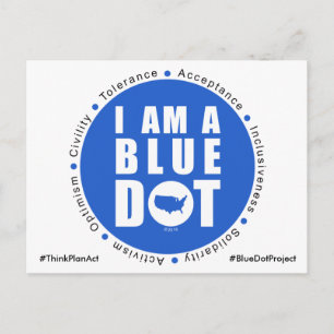 Blue Dot Project USA Postkarte