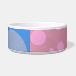 Blue Dots Pink Dot Art Große Pet Bowl Napf
