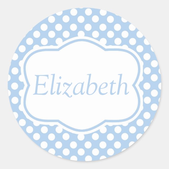 Blue Dotty Polka Dots Stickers (Vorderseite)