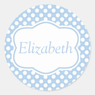 Blue Dotty Polka Dots Stickers