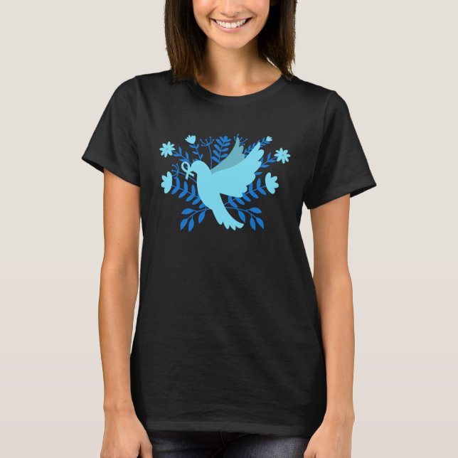 Blue Dove of Peace T - Shirt (Vorderseite)