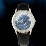 Blue Dragon Armbanduhr<br><div class="desc">Entfesseln Sie den Power der Zeit mit dieser exquisiten Uhr, die mit einem akribisch präparierten blauen Drachendesign, das Kraft und Weisheit symbolisiert, besticht. Dieses in einem eleganten silbernen Rahmen eingebettete Uhrwerk, ergänzt durch einen luxuriösen schwarzen Ledergurt, ist nicht nur ein Präzisionsinstrument, sondern auch ein Meisterwerk der Kunst. Jedes Detail des...</div>