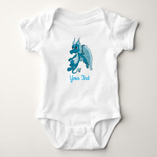 Blue Dragon Cartoon Baby Bodysuit Baby Strampler