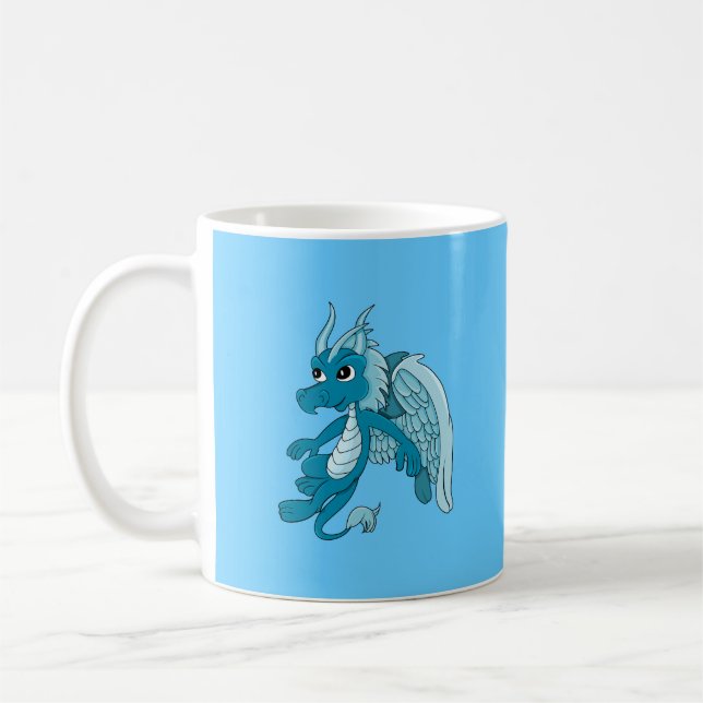 Blue Dragon Cartoon Kaffee Tasse (Links)