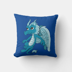 Blue Dragon Cartoon Kissen