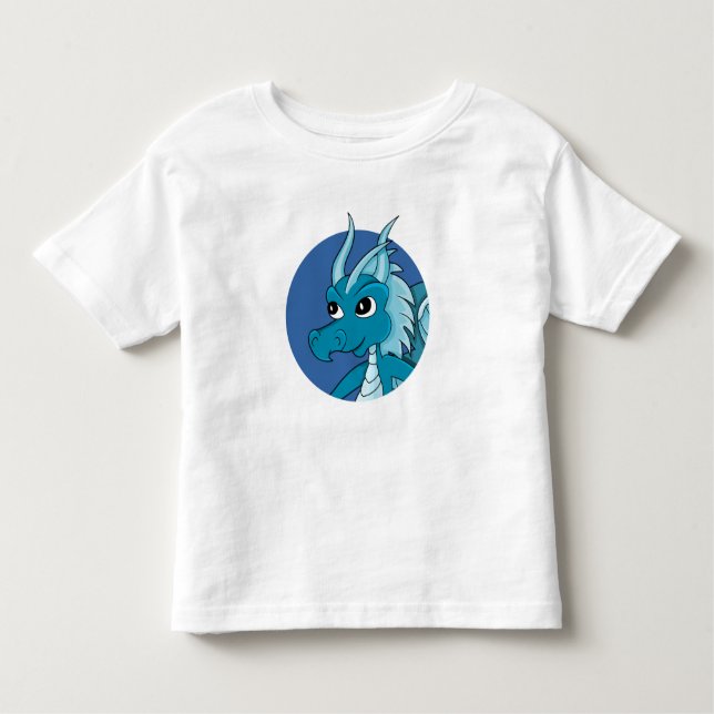 Blue Dragon Cartoon Kleinkind T - Shirt (Vorderseite)