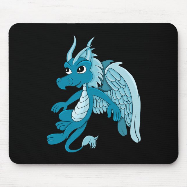 Blue Dragon Cartoon Mousepad (Vorne)