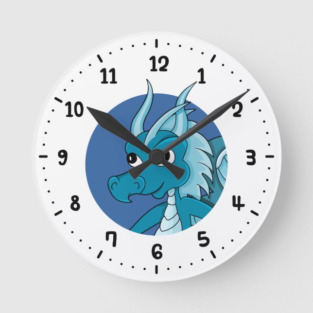 Blue Dragon Cartoon rund um die Uhr (Vorderseite)