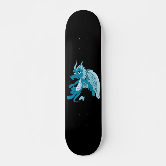 Blue Dragon Cartoon Skateboard (Vorne)