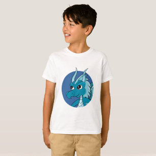 Blue Dragon Cartoon T - Shirt