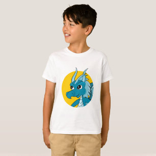 Blue Dragon Cartoon T - Shirt