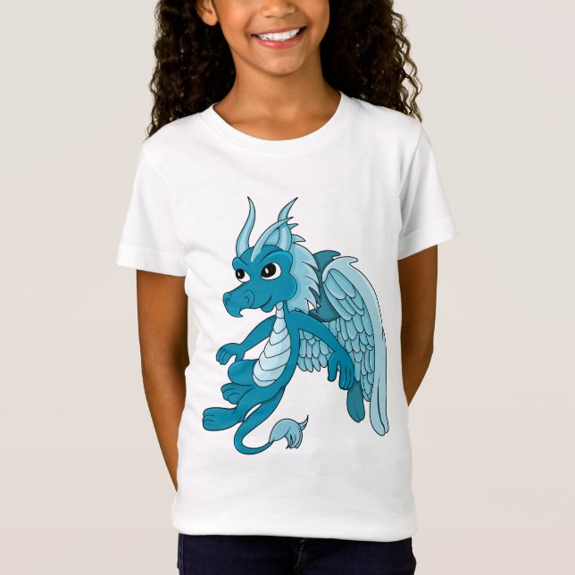 Blue Dragon Cartoon T-Shirt (Vorderseite)