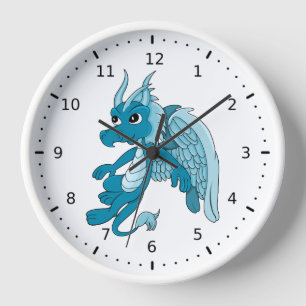 Blue Dragon Cartoon Uhr