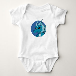 Blue Dragon Cartoons Baby Bodysuit Strampler