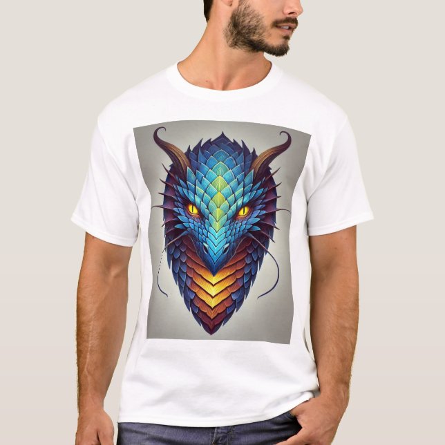 Blue Dragon Head T-Shirt (Vorderseite)