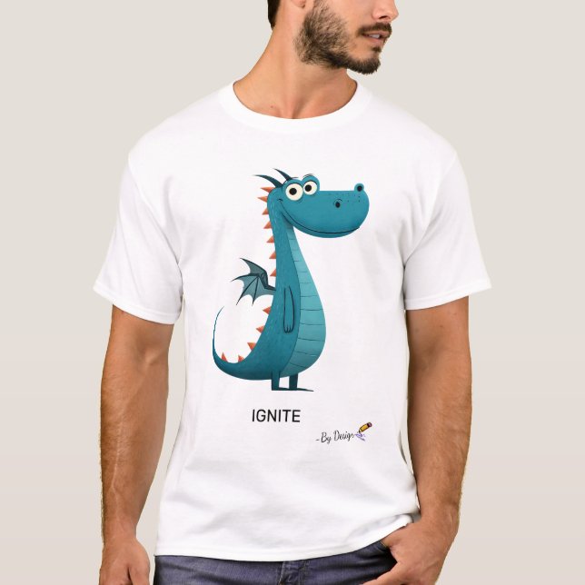 Blue Dragon | IGNITE - nach Entwurf | Original Fun T-Shirt (Vorderseite)