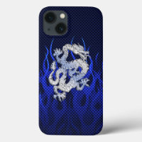 Blue Dragon in Chrome Carbon wie Flammen