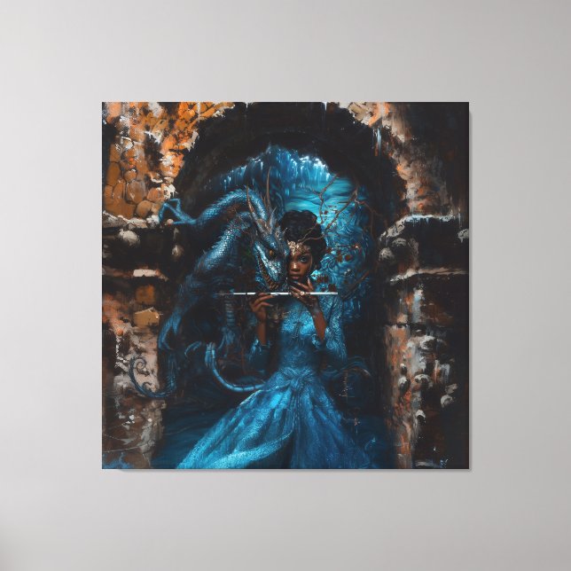Blue Dragon Leinwanddruck (Vorderseite)
