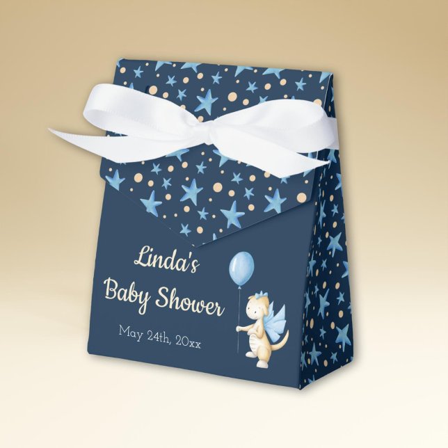 Blue Dragon mit Ballon thematischer Babydusche Geschenkschachtel (Von Creator hochgeladen)