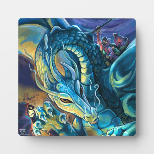 Blue Dragon Rider Fotoplatte (Vorderseite)