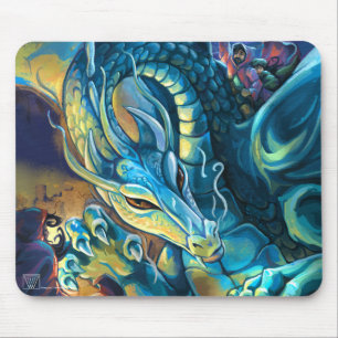 Blue Dragon Rider Mousepad