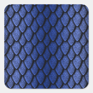 Blue Dragon Scales Quadratischer Aufkleber