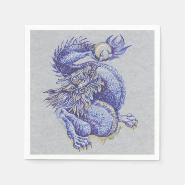 Blue Dragon Serviette (Vorderseite)